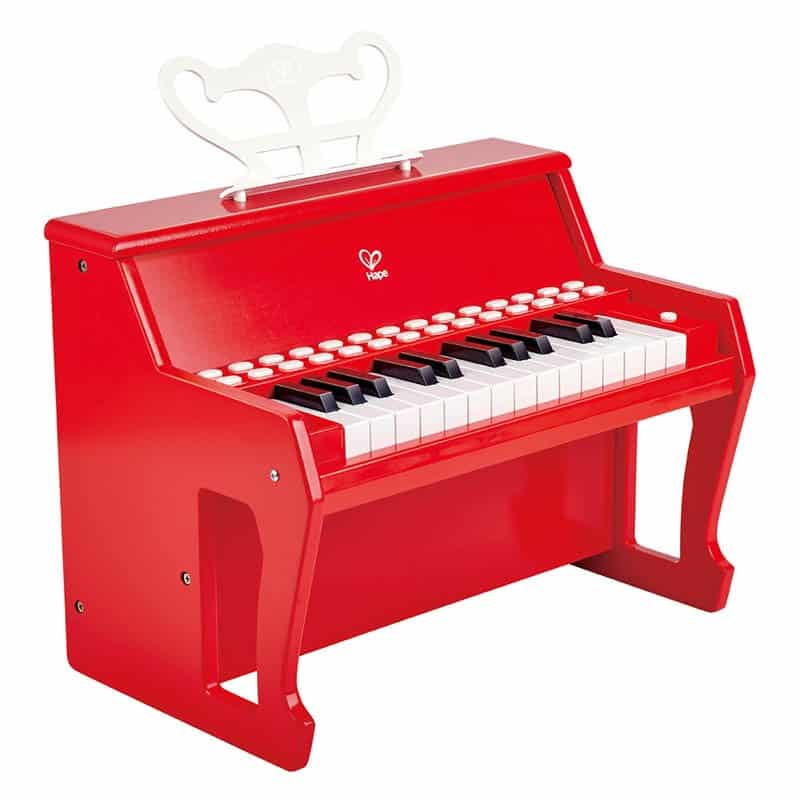 Светлинно дървено пиано Hape Червено - Image 3