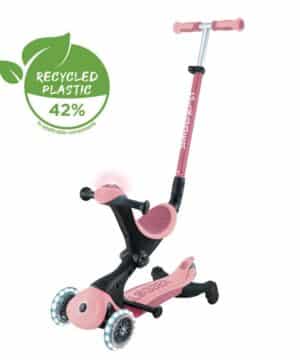 Тротинетка 5 в 1 GLOBBER GO UP DELUXE LIGHTS 360° - пастелно розова