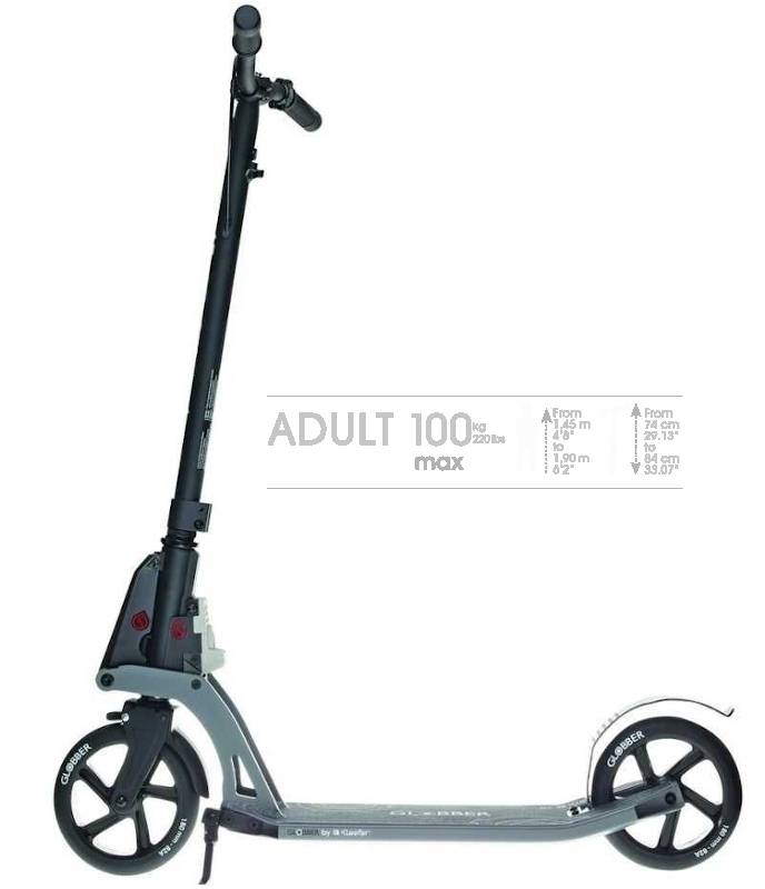 Тротинетка ONE K180 за възрастни - черна - Image 2