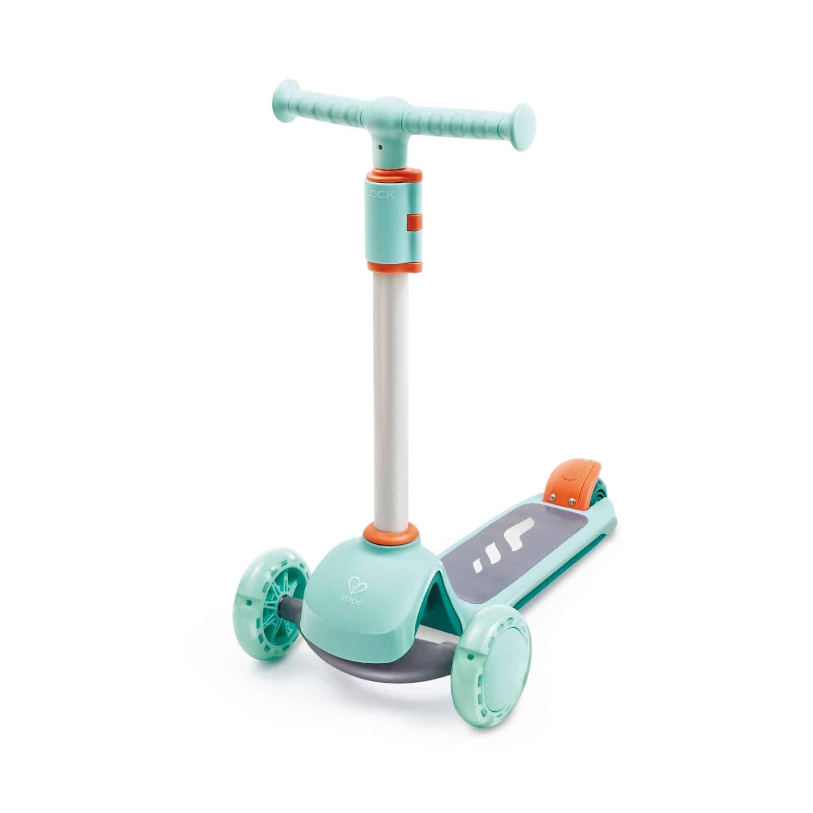 Детска тротинетка Hape Тюркоазена със светещи колела - Image 4