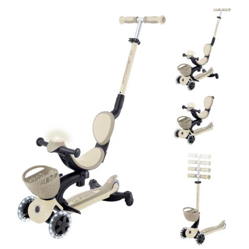 Тротинетка 5 в 1 GLOBBER BABY LEARN 360° FLASH LIGHTS - бежова - Image 2