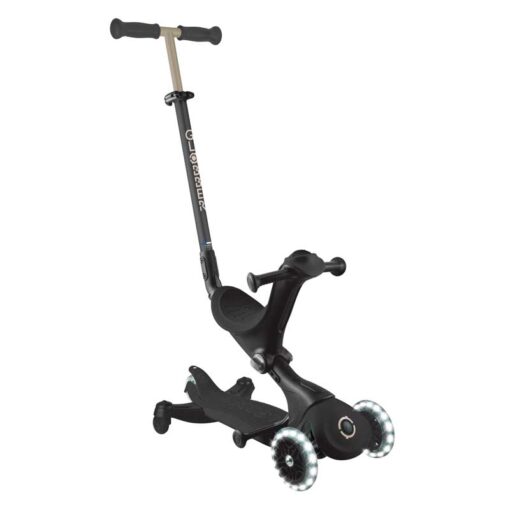 Тротинетка 5 в 1 GLOBBER GO UP DELUXE LIGHTS 360° - черна