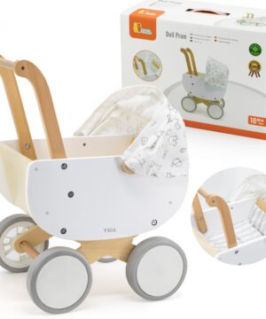 Viga-Toys-Darvena-kolichka-za-kukli-v-bialo