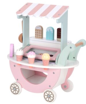 Дървена количка за сладолед с аксесоари Jolly Toy