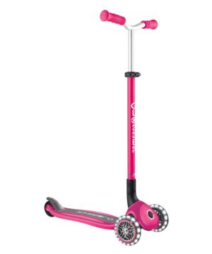 Сгъваема тротинетка с три колела Globber Master lights - розова