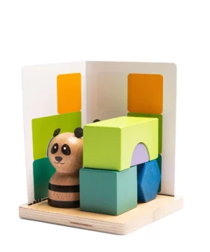 Darven-logicheski-pazel-Panda-BS-Toys-–-igra-s-ogledalo-i-cvetni-blokcheta-za-prostranstveno-mislene