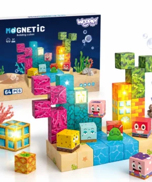 Magniten-konstruktor-sas-sveteŝi-kubcheta-64-chasti-–-magnitni-blokcheta-STEM-Morski-sviat-Jolly